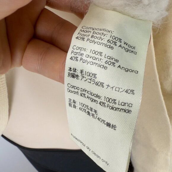 PHILLIP LIM Textured Designer Knitted Wool White Cream Turtleneck Sweater sz S - Picture 8 of 12